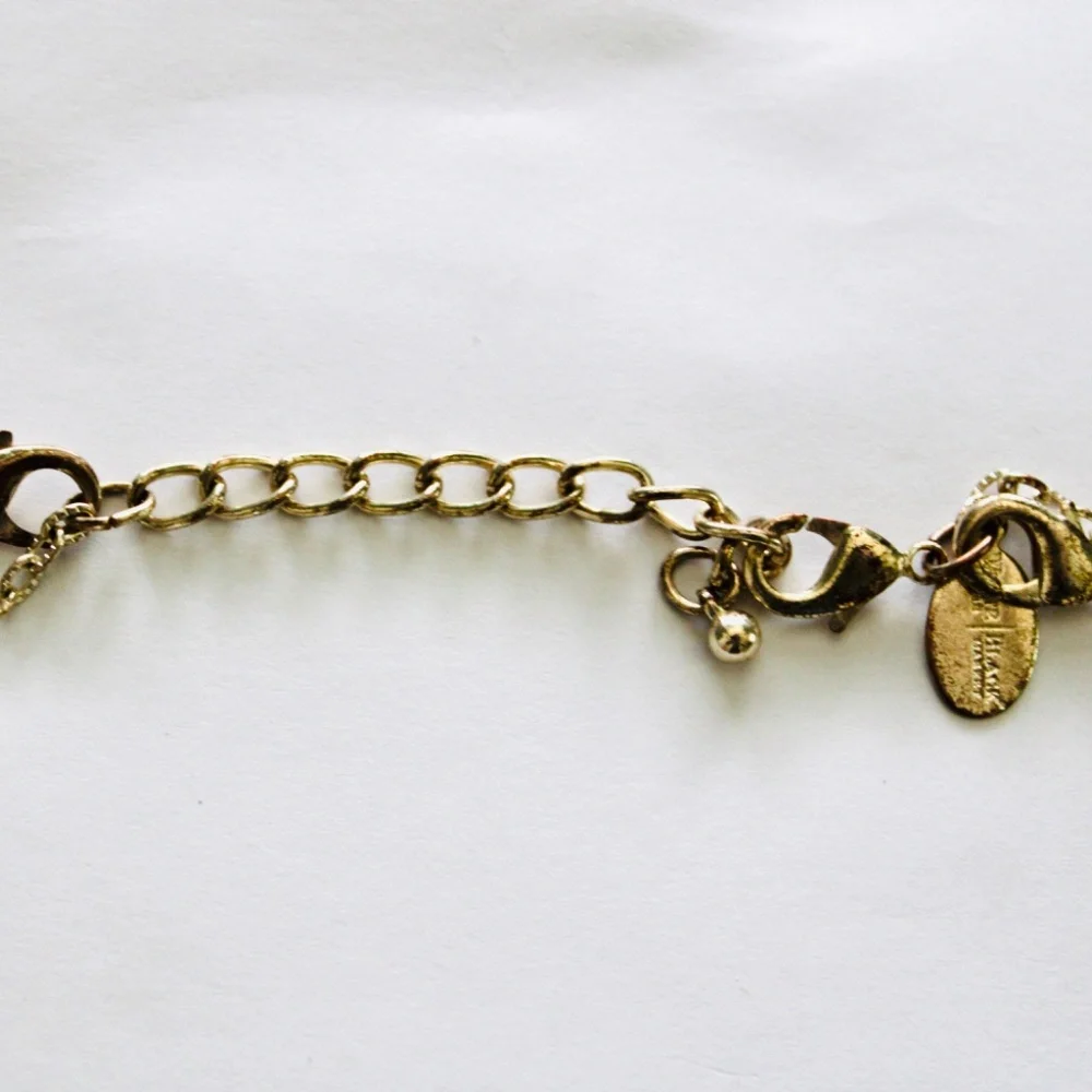 White House/Black Market Necklace Gold-Tone, Red, Black, & Clear - Picture 6 of 8